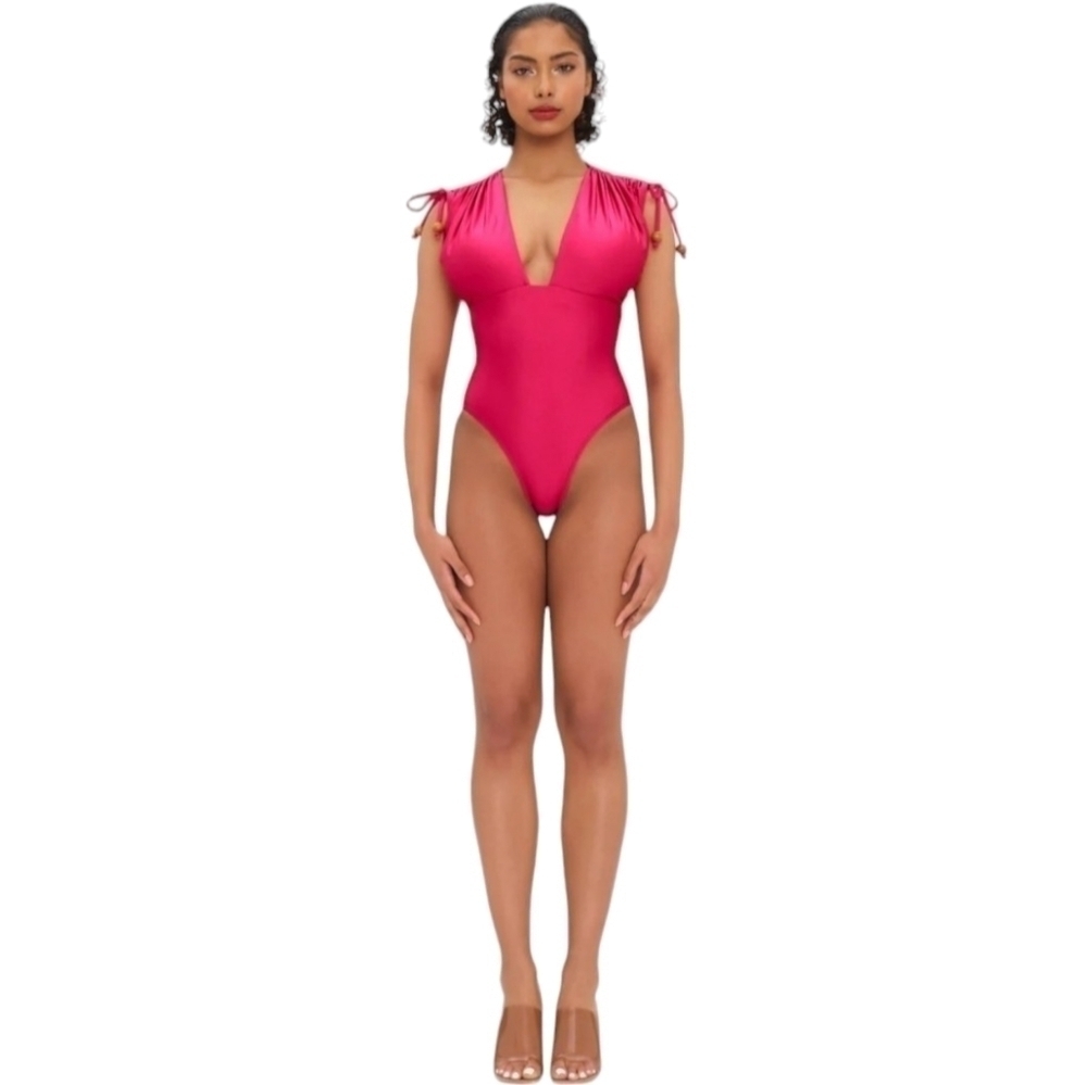ANDREA IYAMAH Roba One-Piece Swimsuit, Size Large, Ruby, NWT